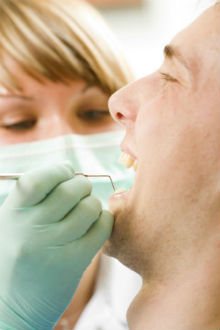 Dental Patient getting a cleaning and exam Countryside IL